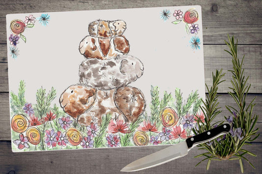 Guinea pig pile chopping board / Worktop saver