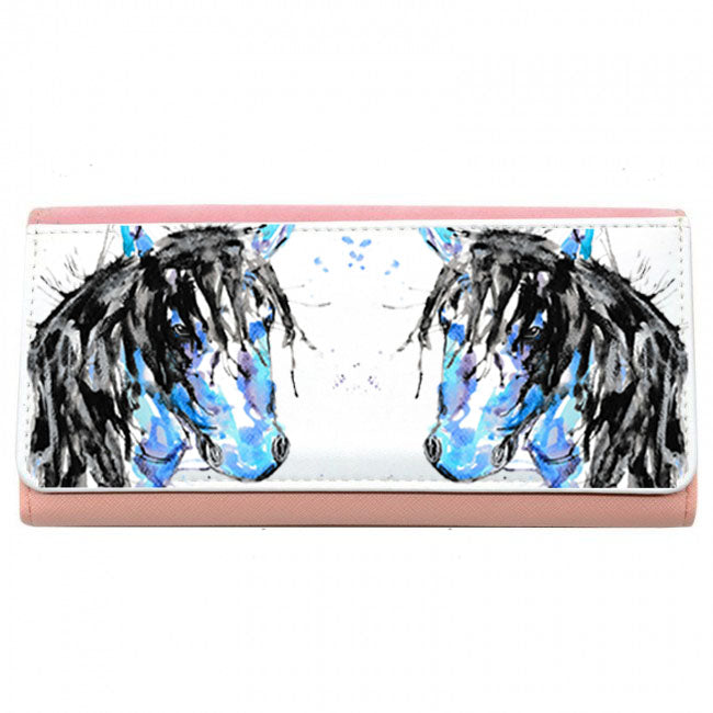 Blue horse purse