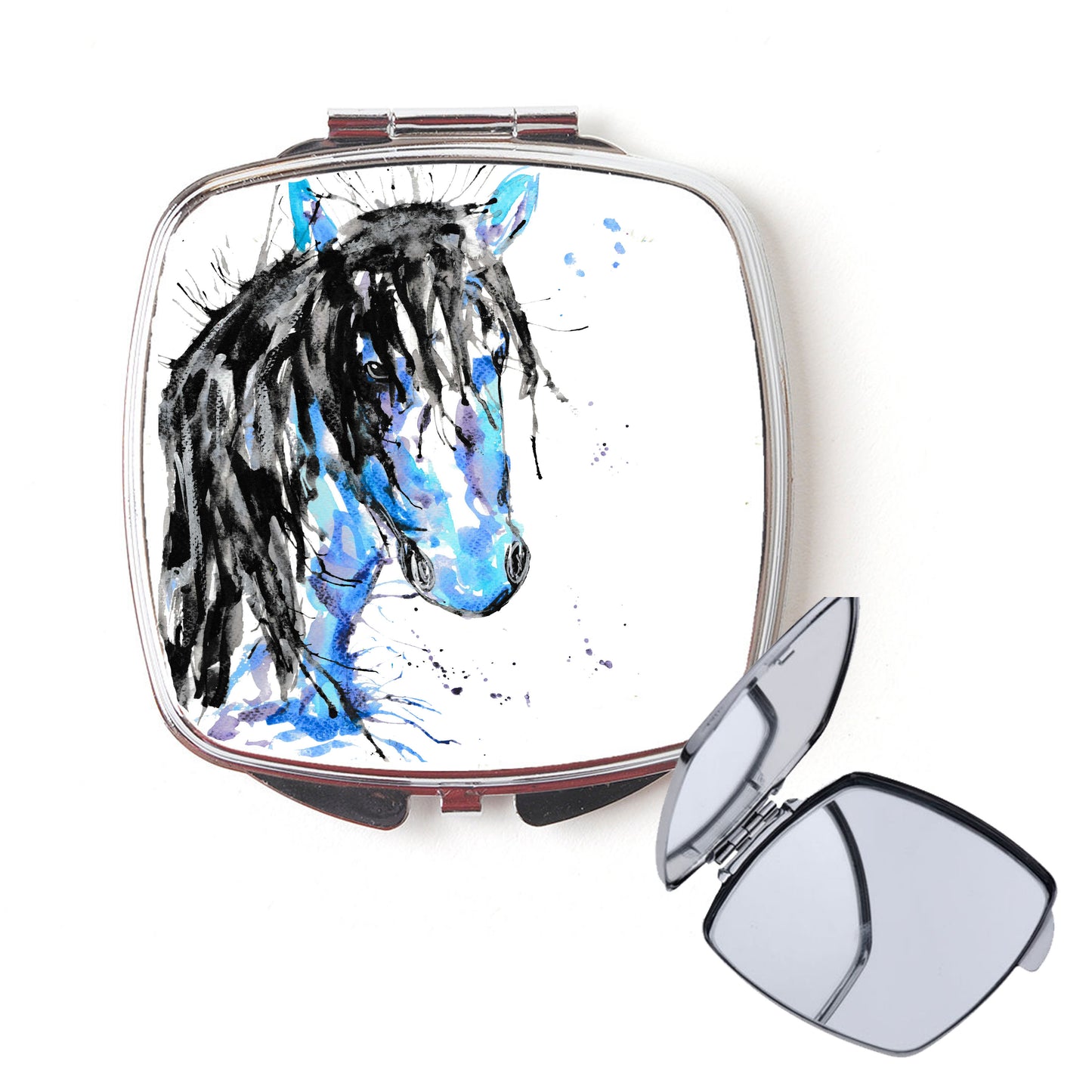 Horse compact mirror