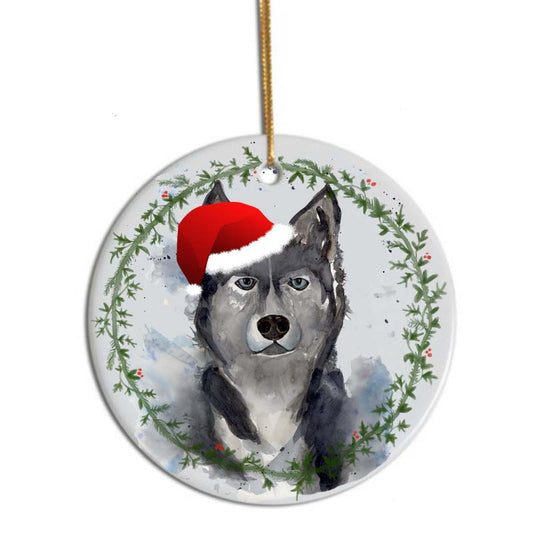Husky Christmas tree decoration