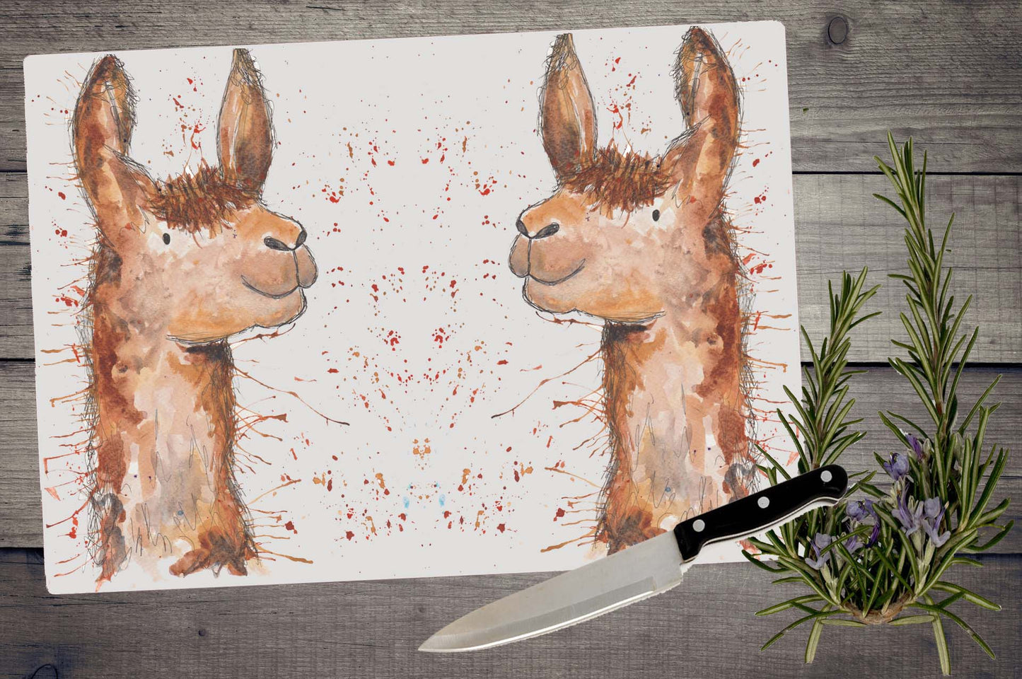 Llama / Alpaca chopping board / Worktop saver