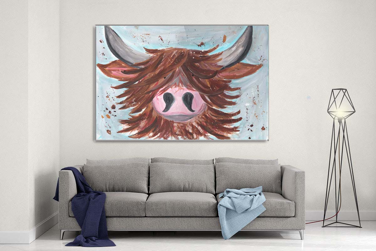 Maggie Moo cow canvas- Ready to hang