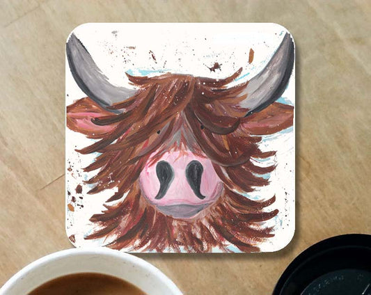 Maggie Moo cow coaster