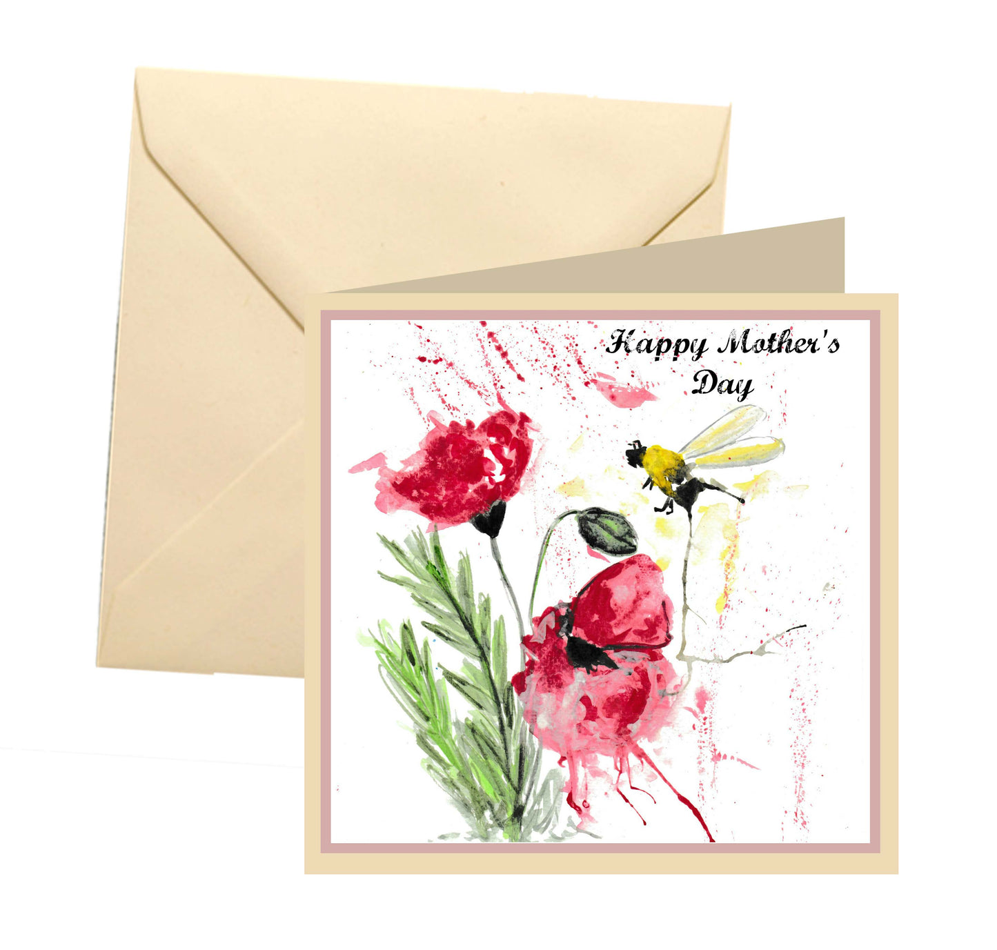 Poppy and Bee Mothers Day card