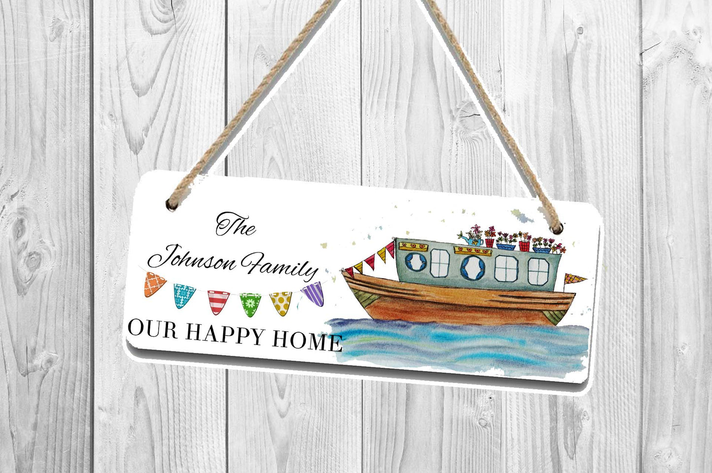 Narrowboat sign - personalised