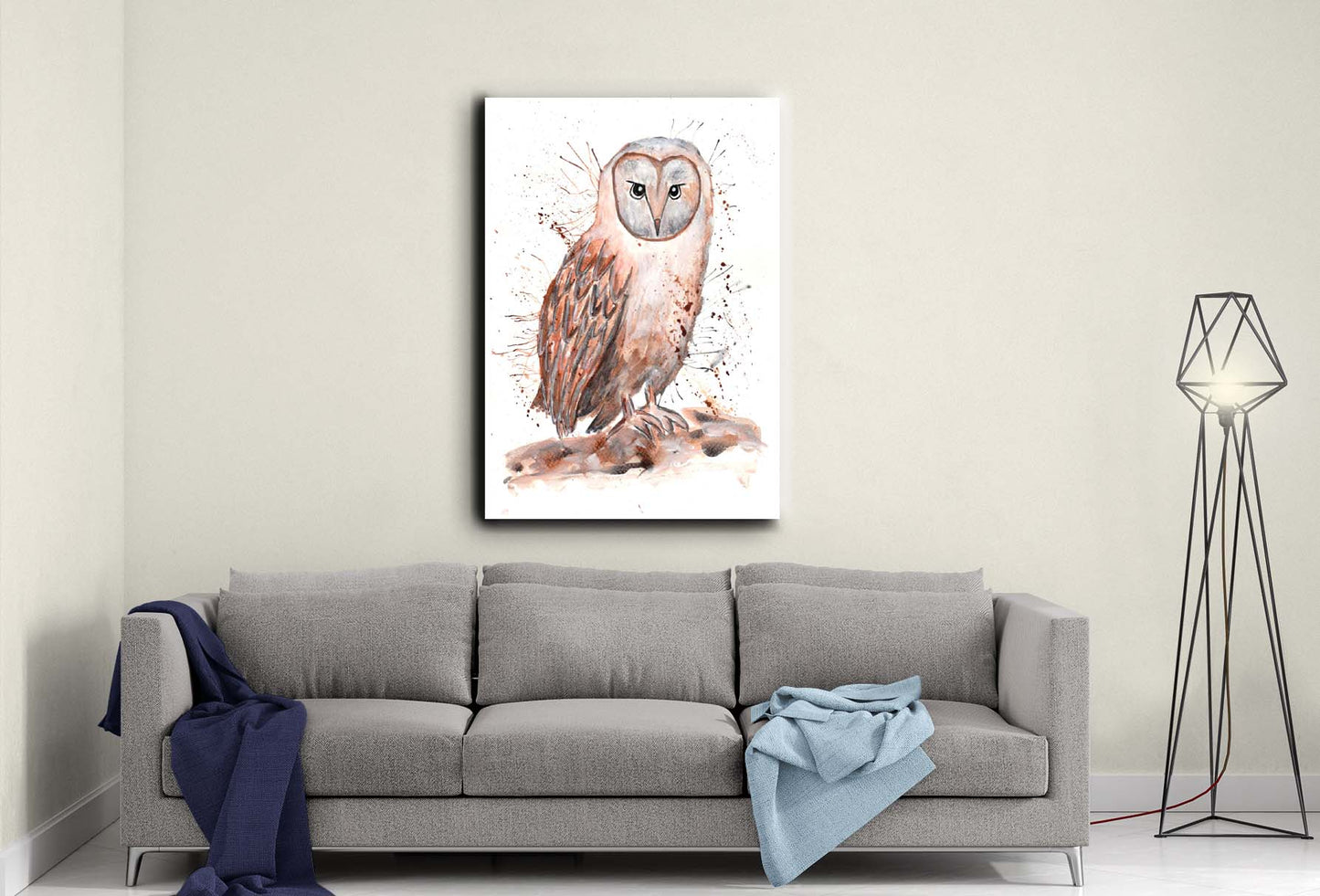 Owl canvas- Ready to hang