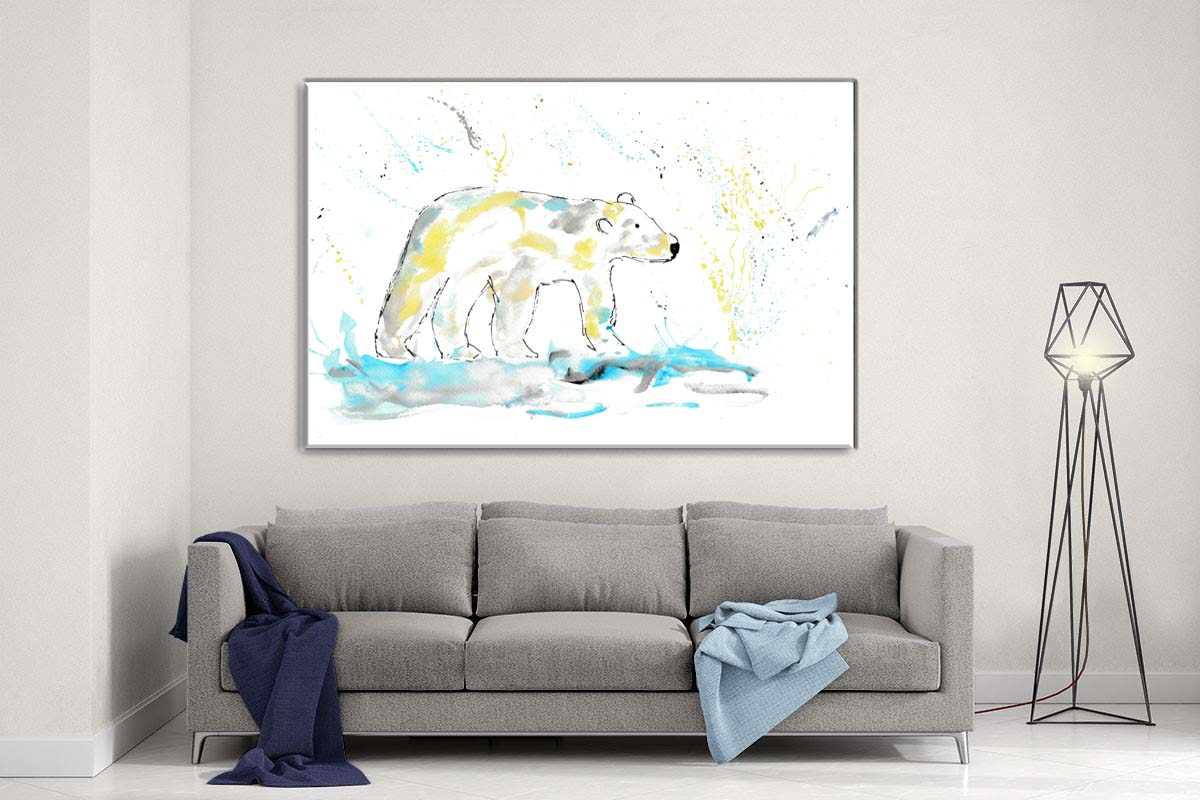 Polar bear canvas- Ready to hang
