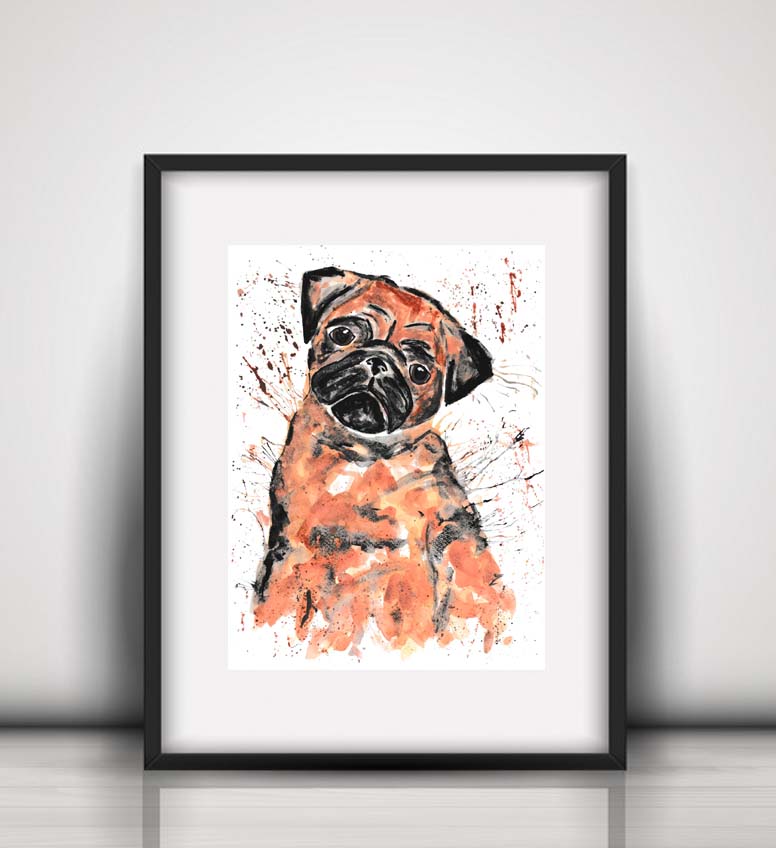 Pug fine art print