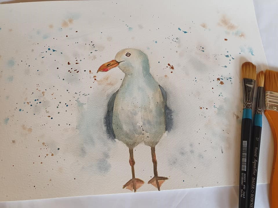 Seagull original painting