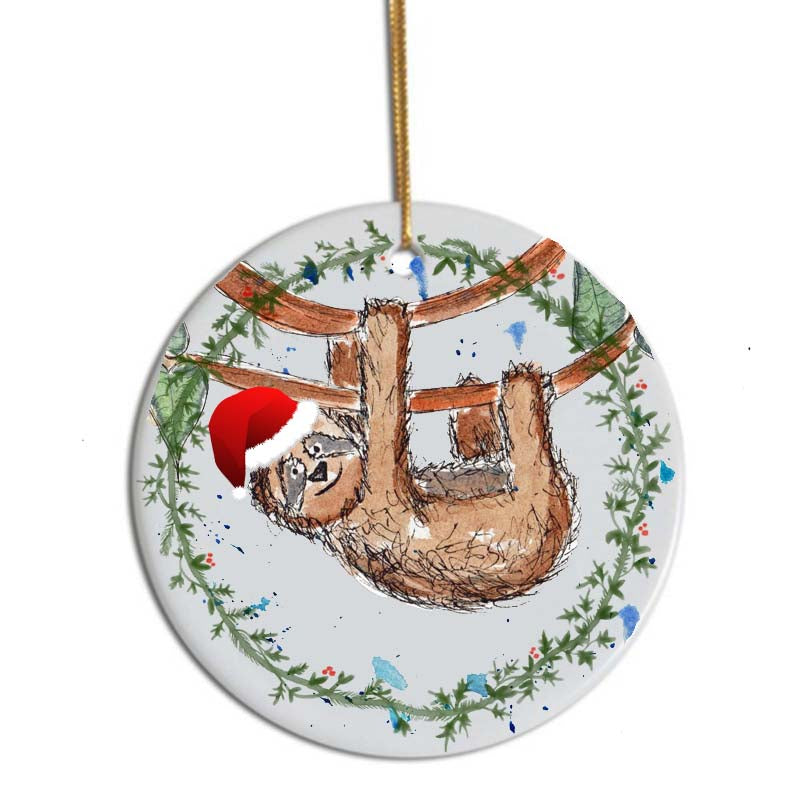 Sloth Christmas tree decoration