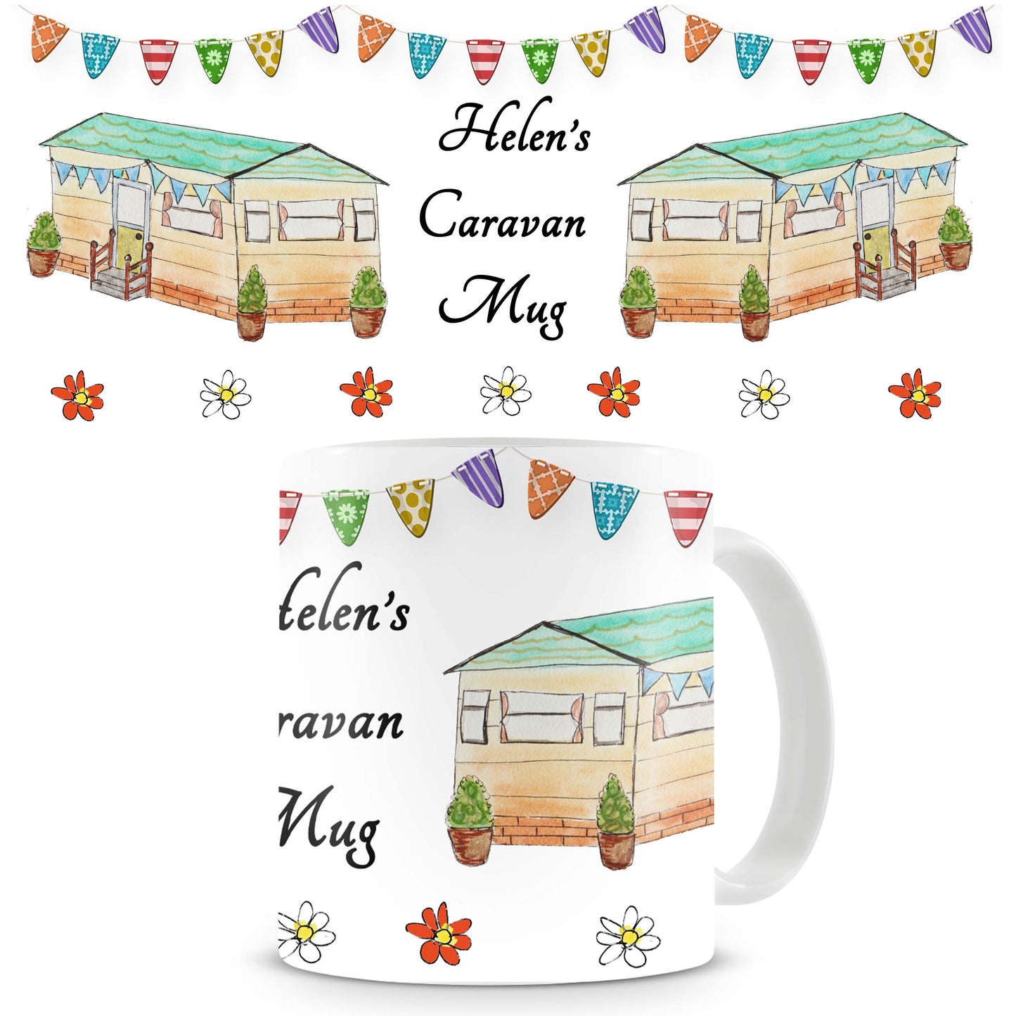 Static caravan mug (Personalised with any wording)