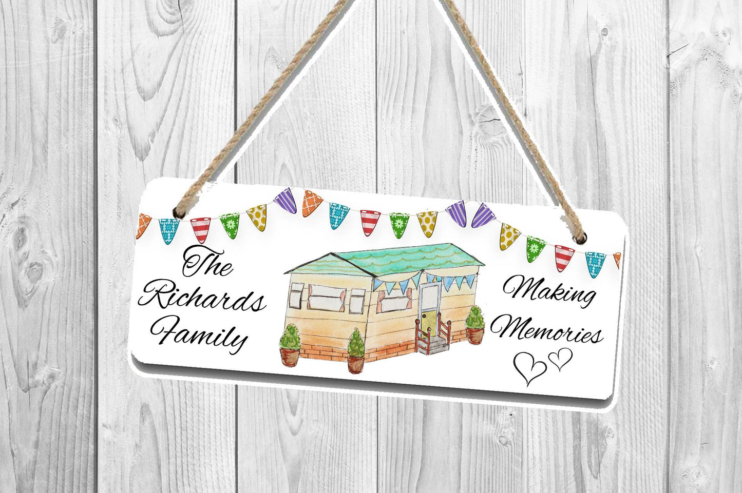 Static caravan sign - personalised