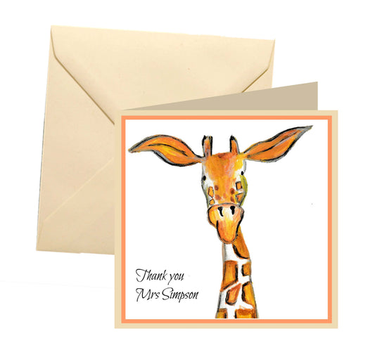 Teacher card personalised