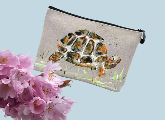 tortoise make up / toiletries bag