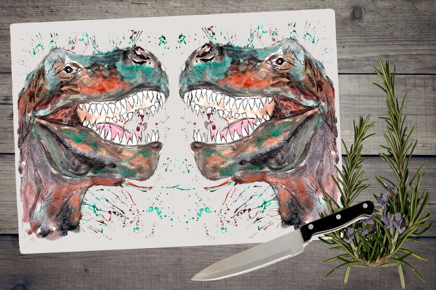 Trex dinosaur chopping board / Worktop saver
