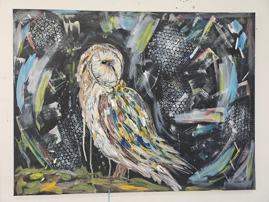 Barn owl original painting - New Collection
