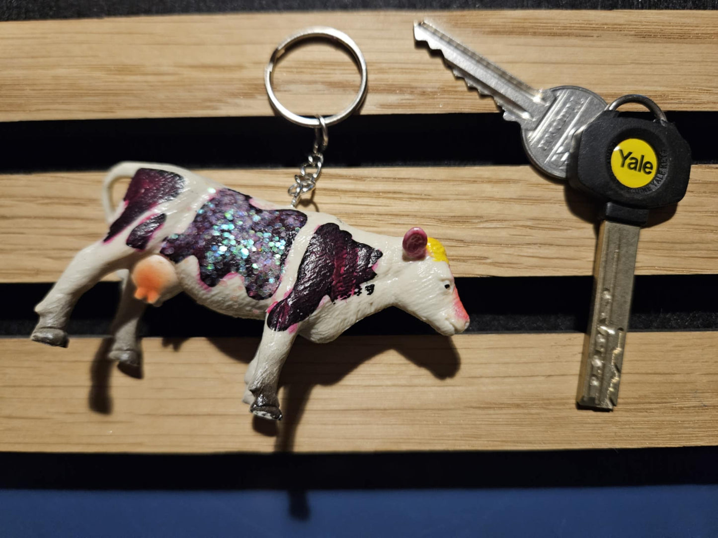 Upcycled fun toy keyrings