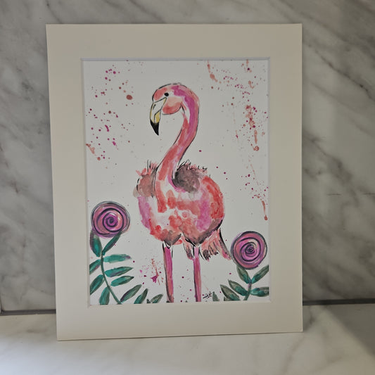 Flamingo original painting