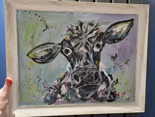 Monti cow original wall art