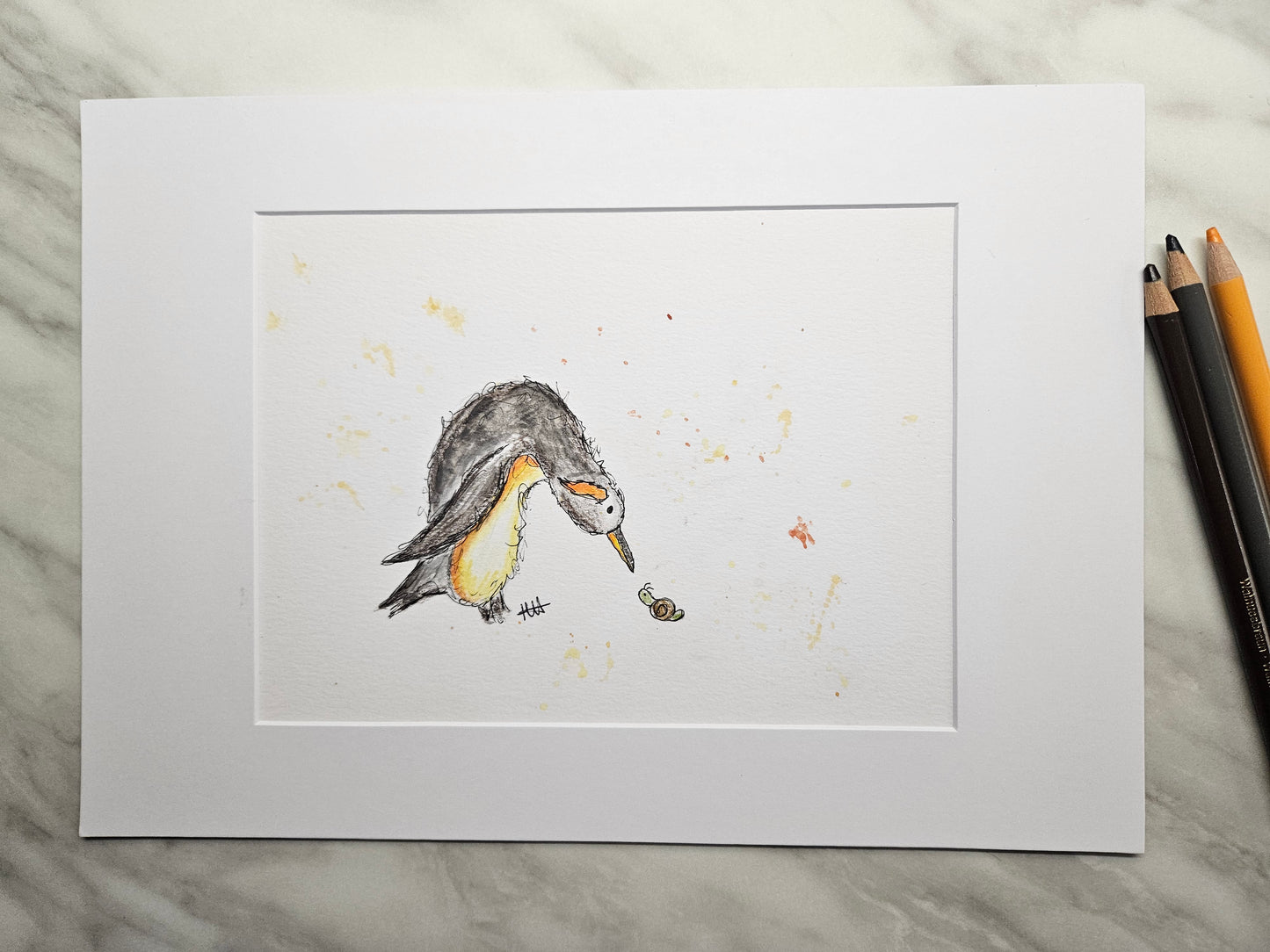 Percy penguin and friend illustration