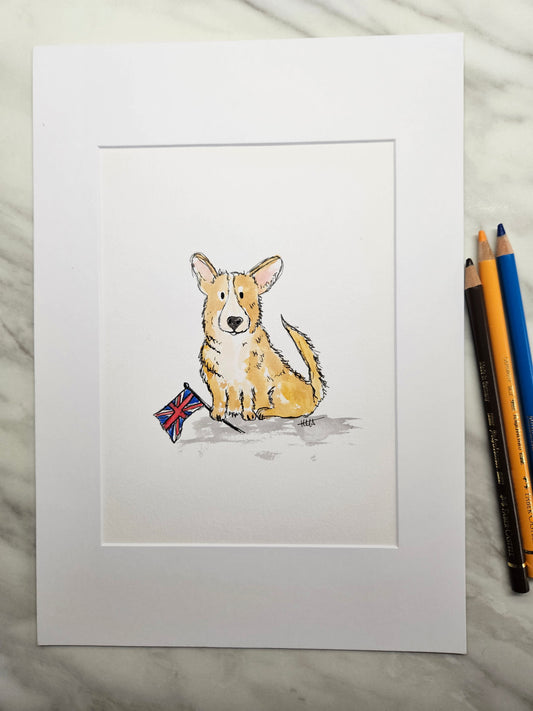 Corgi original illustration