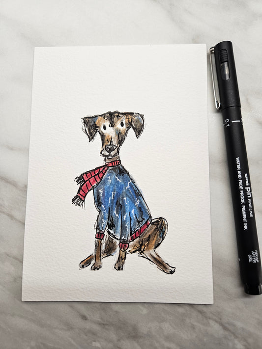 Rupert dog illustration