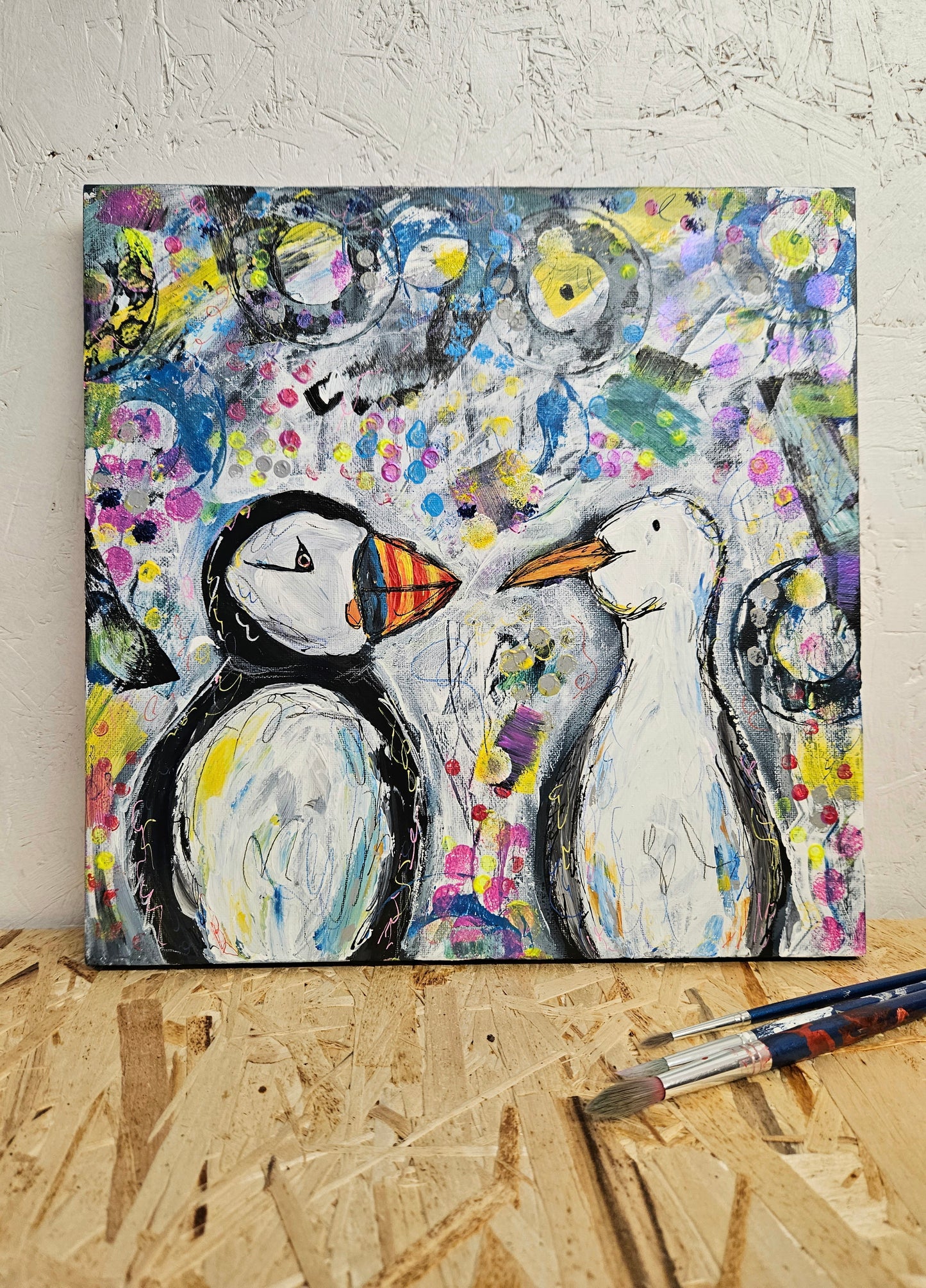 Vibrant friends original painting