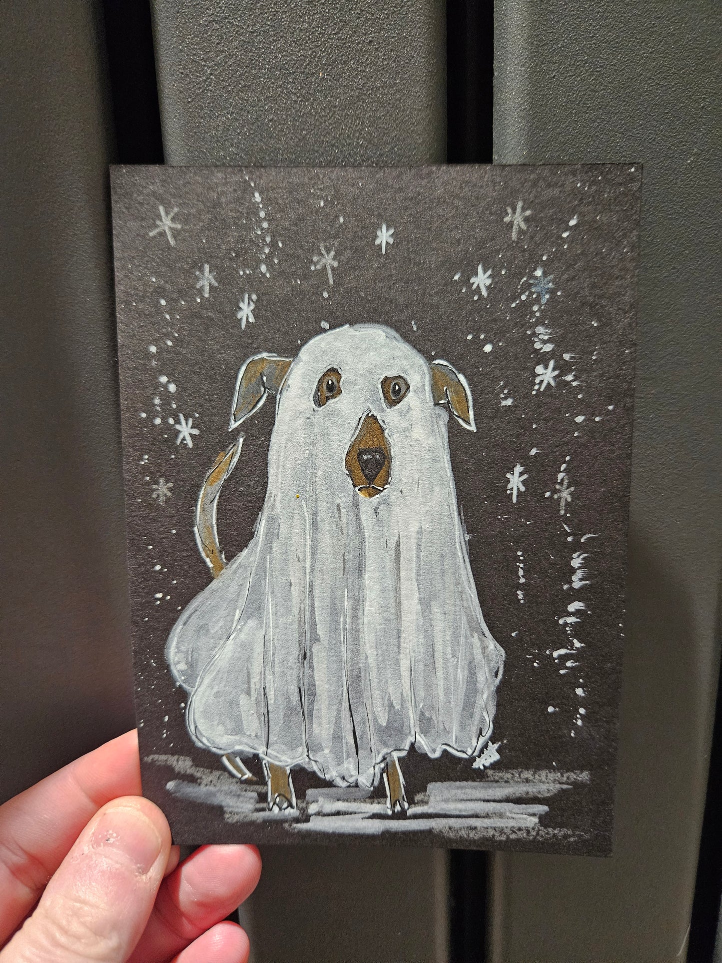 Ghost dog illustration