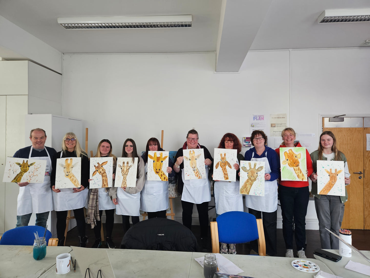 How to paint a giraffe workshop Pudsey Leeds 13th October