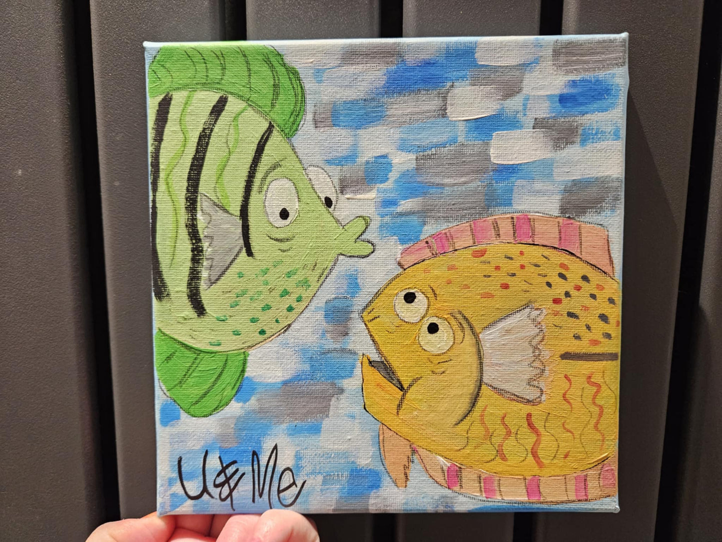 Fish- U & Me canvas