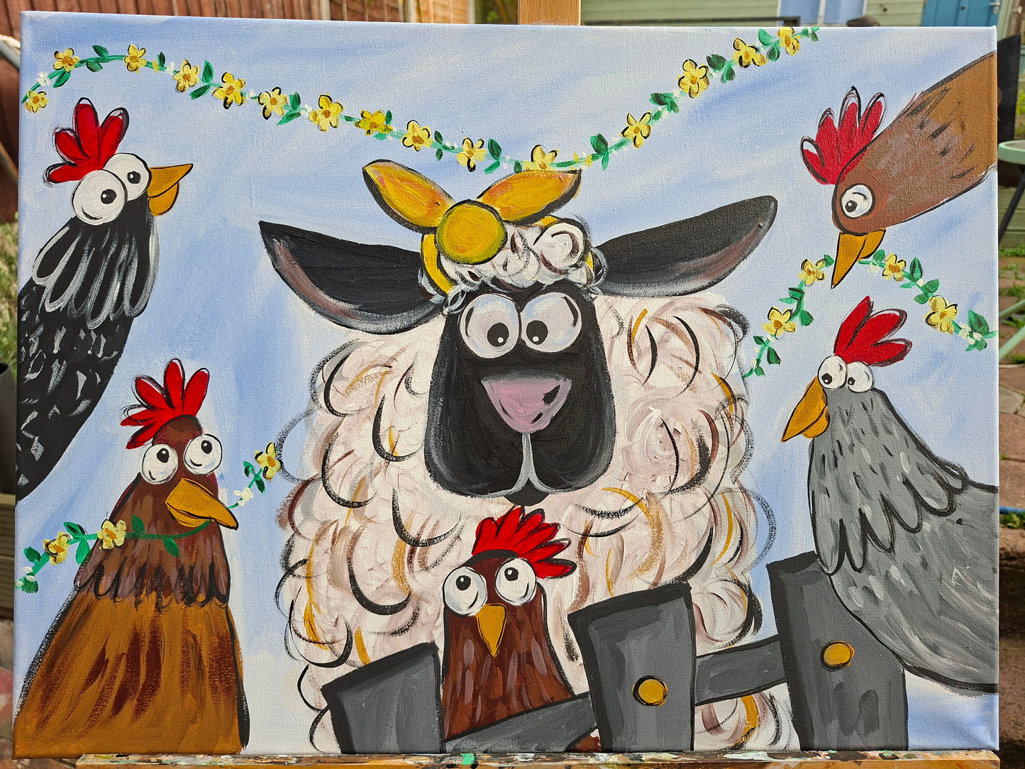 How to paint chickens (and other characters) 4 hour workshop- Sat 26th September 10.30-2.30