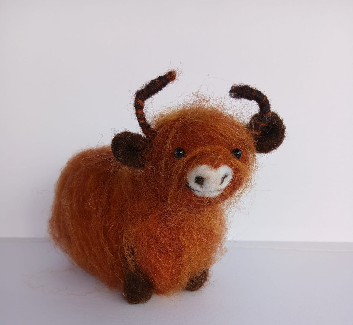 Make felted Highland Cow INTERMEDIATE level workshop - Sat 24th October 1.30-4pm