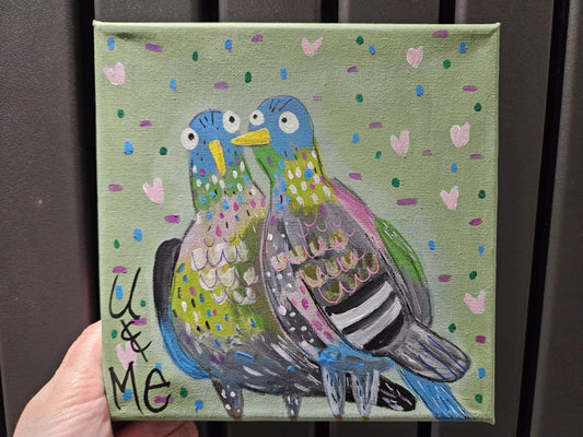 Pigeons- U & Me canvas