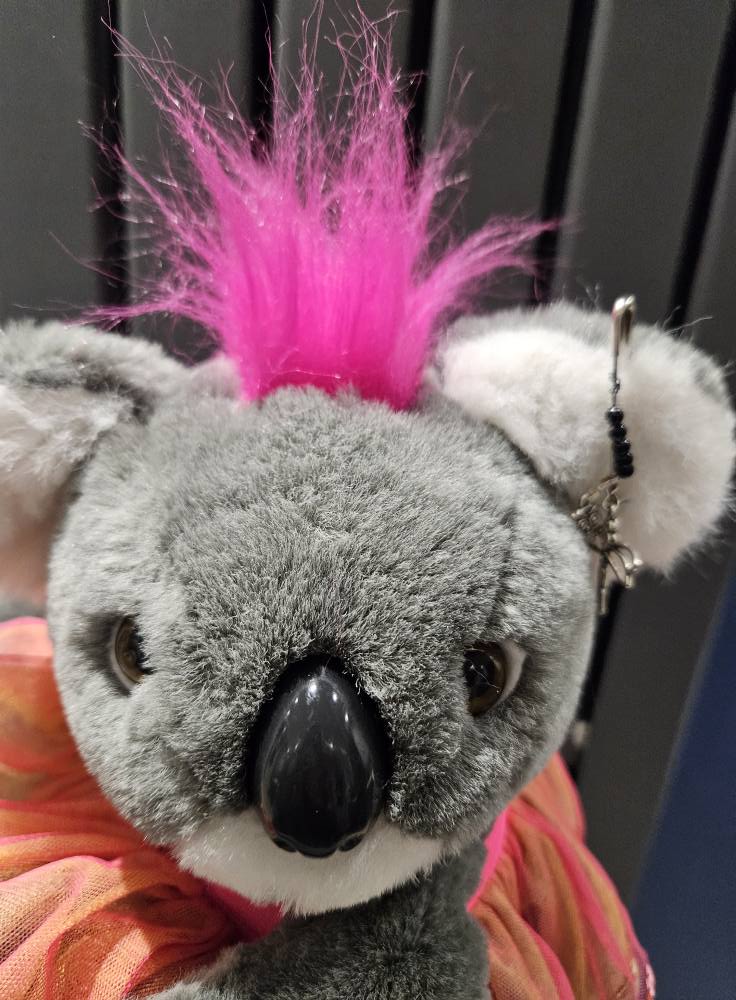 Punk koala doorstop