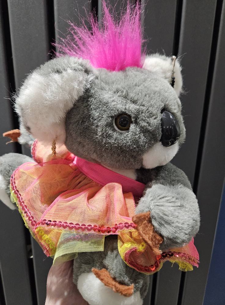 Punk koala doorstop