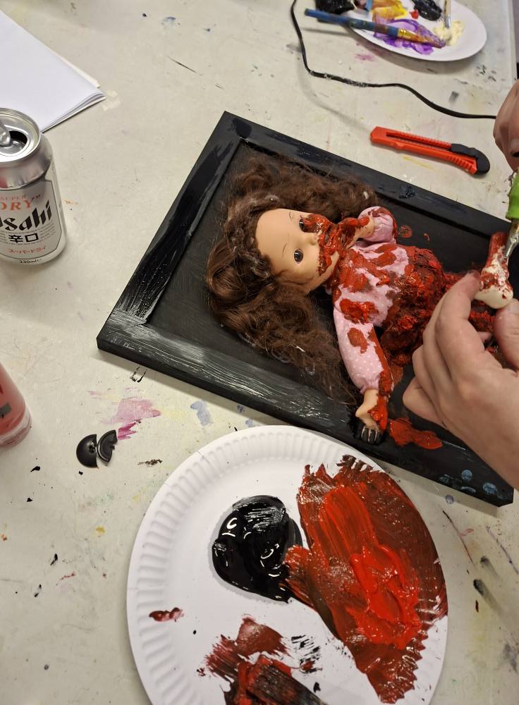 Create a scary dolls Halloween picture and drinks (adults evening) - Fri 23rd October - 6.30-8.30pm