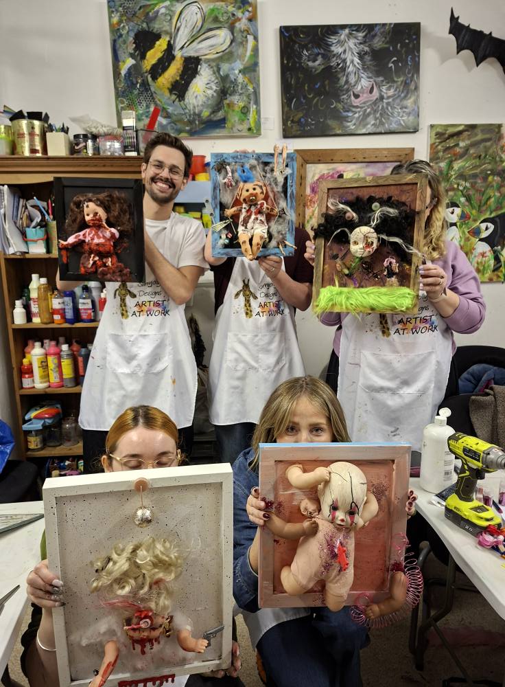 Create a scary dolls Halloween picture and drinks (adults evening) - Fri 23rd October - 6.30-8.30pm