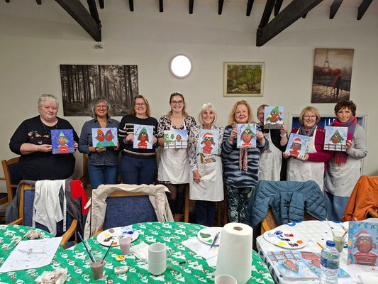 Christmas Robin ADULT Paint and Sip workshop - Friday 12th Dec 6-8pm