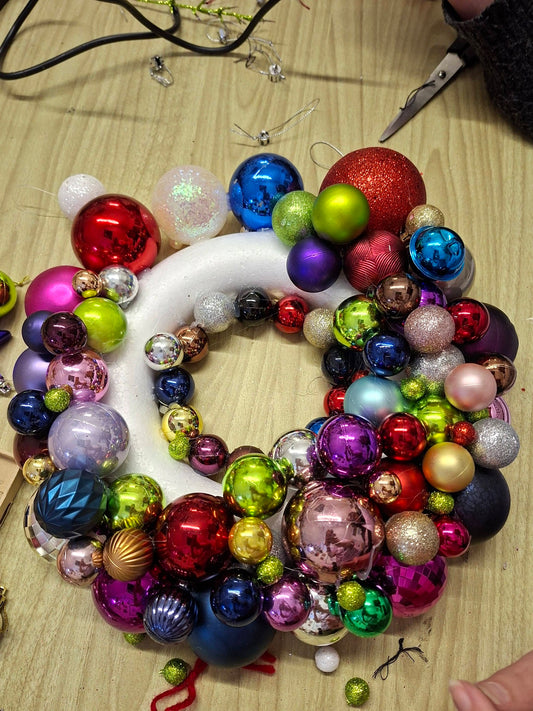 Kitsch / Bauble wreath workshop- Tuesday 22nd December