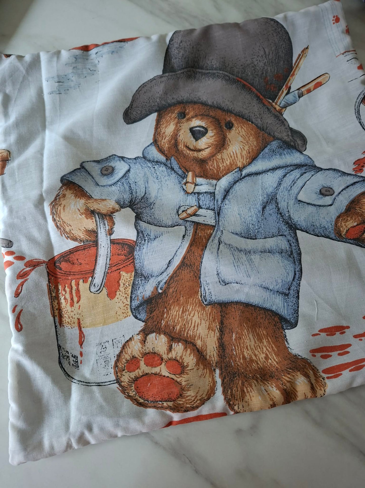 Handmade Paddington cushion cover