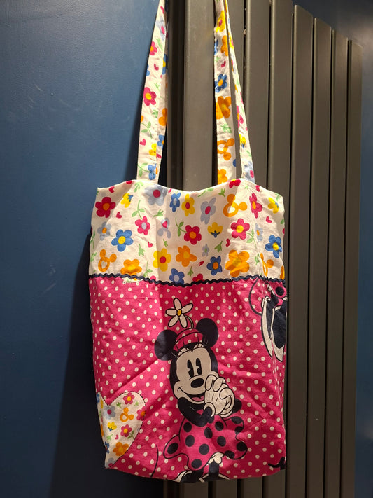Handmade Minnie Mouse tote style bag