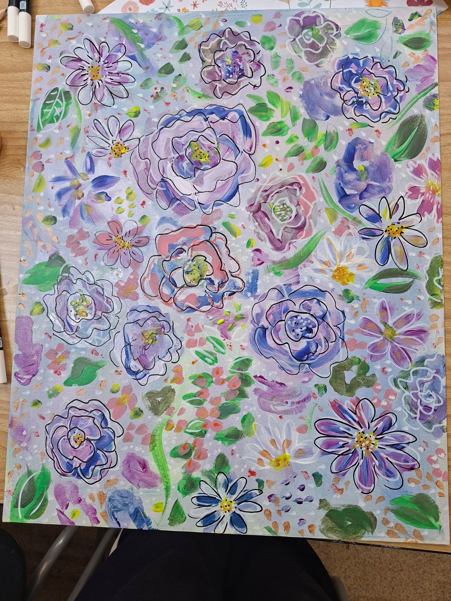 Confidence with paint (Florals) workshop- Sat 25th July 10.30-12.30