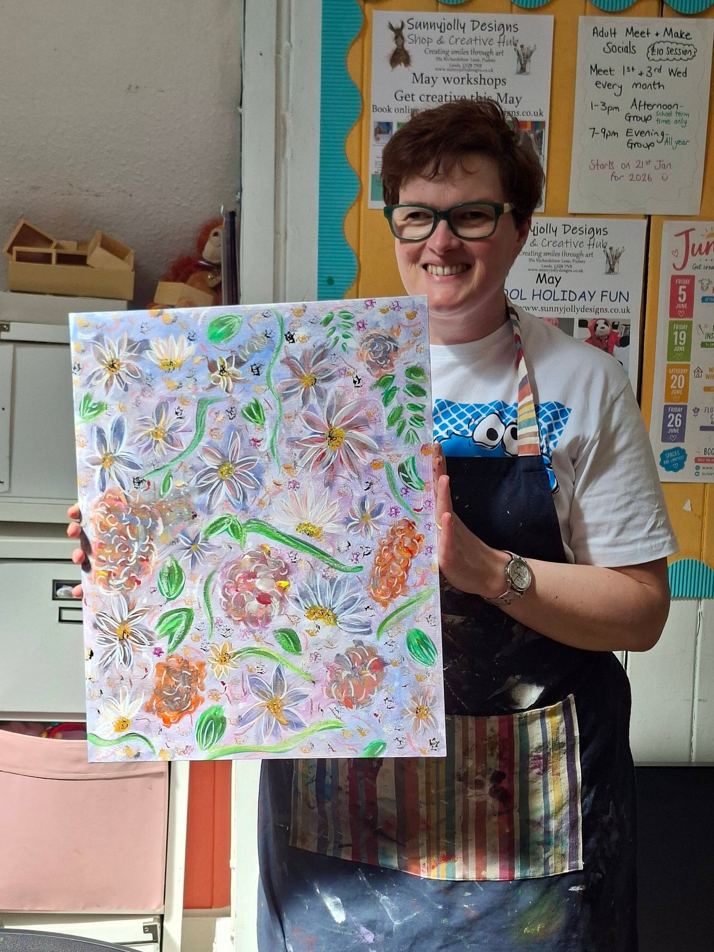 Confidence with paint (Florals) workshop- Sat 25th July 10.30-12.30