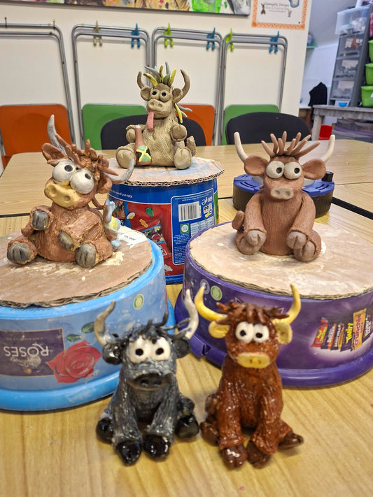 Make a ceramic highland cow workshop- Sat 22nd August 1.30-4.30