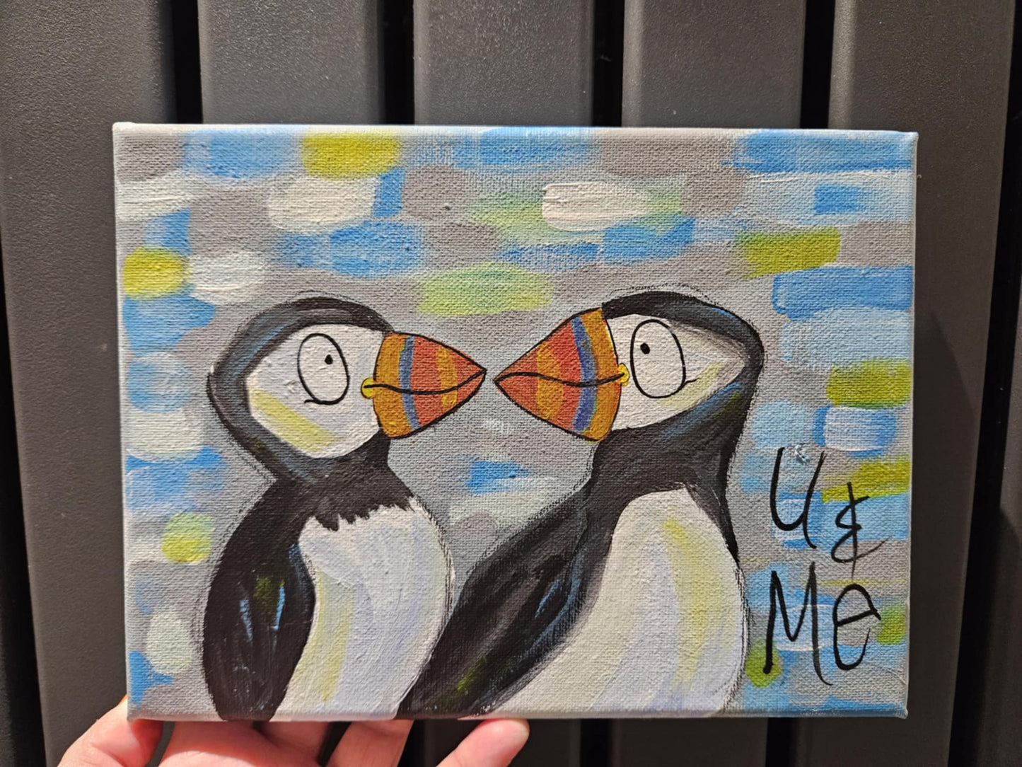 Puffins- U & Me canvas