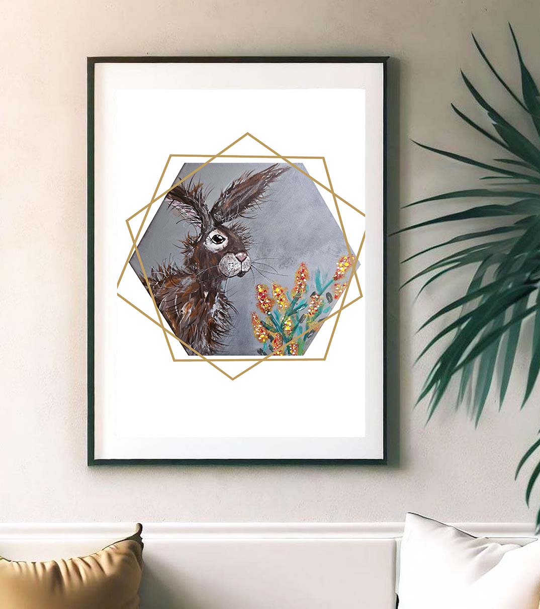 A3 Parsley hare fine art print