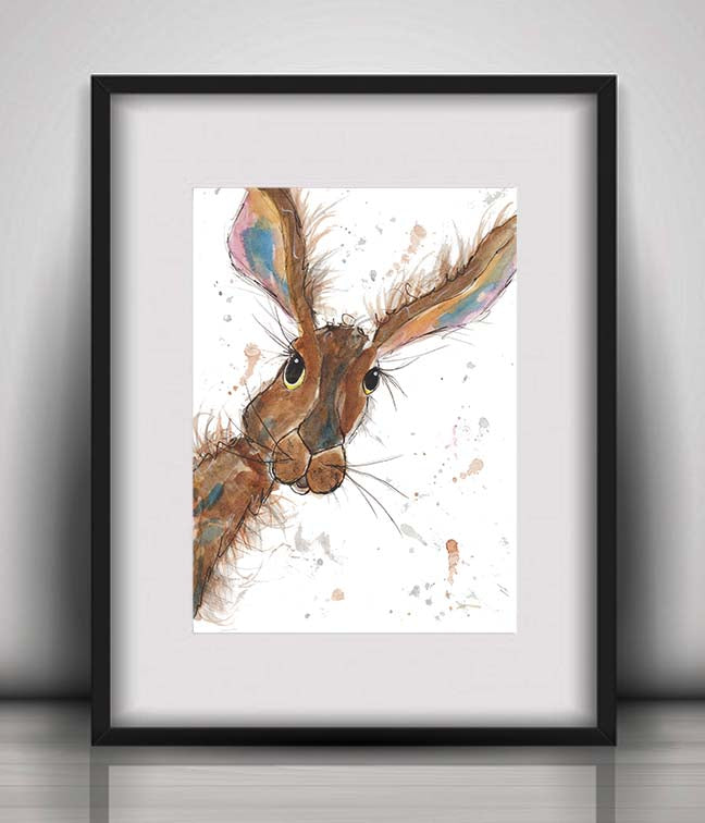 Hare 'Poppy' fine art print