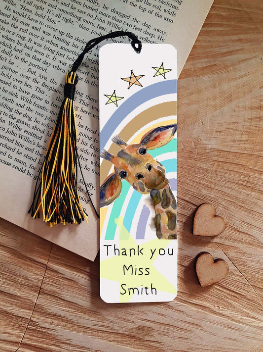 Teacher giraffe 'Dotty' bookmark