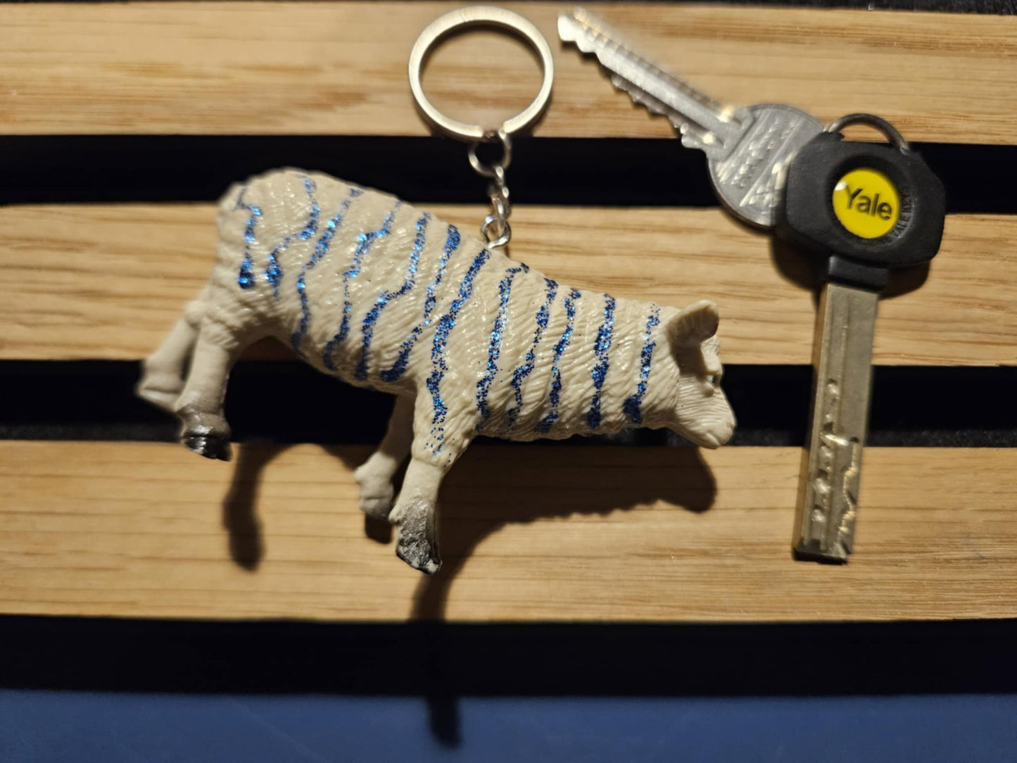 Upcycled fun toy keyrings