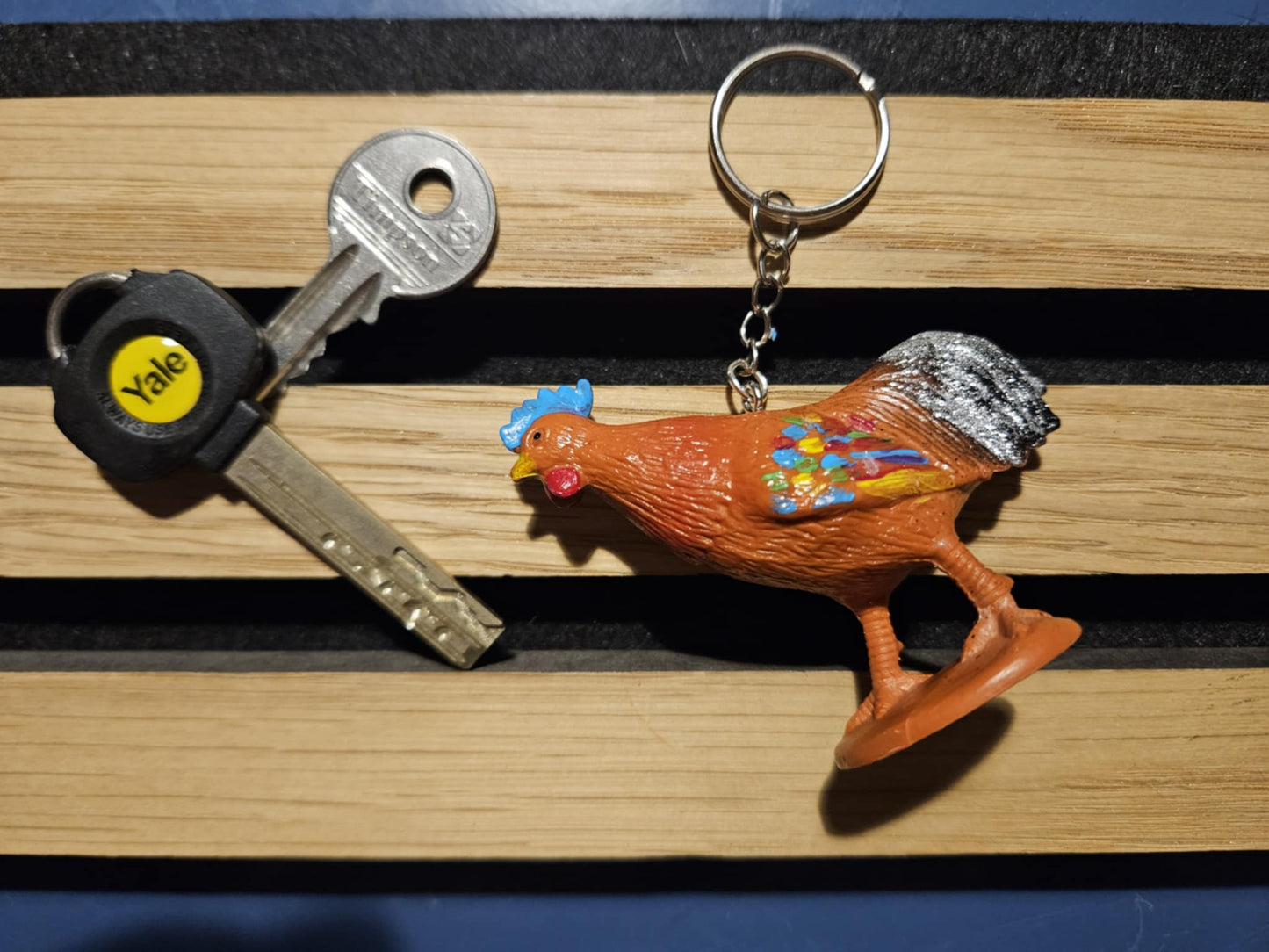 Upcycled fun toy keyrings